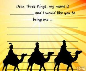 пазл Письмо трех королей